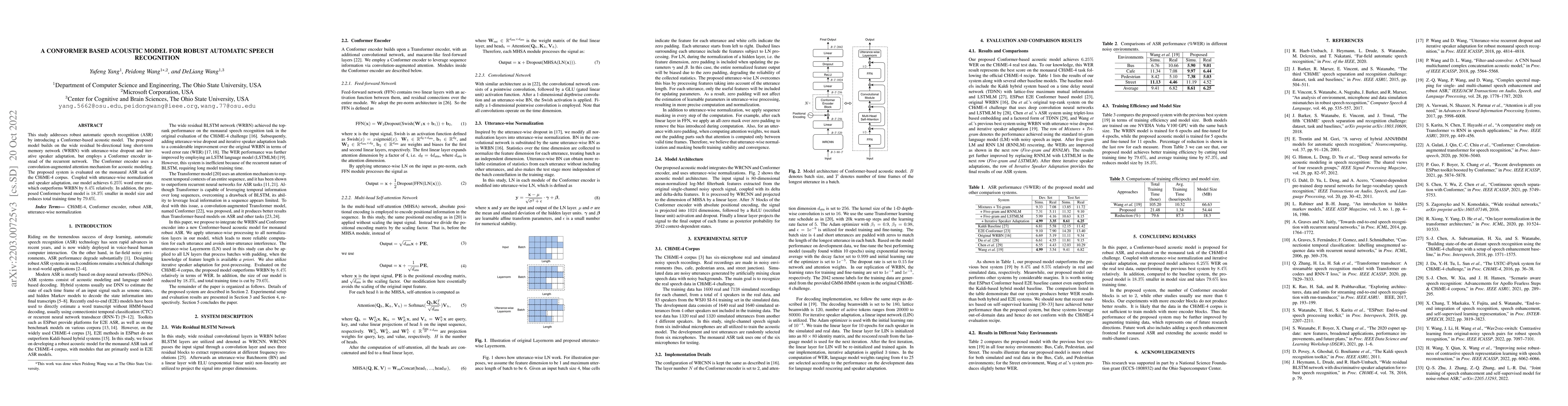 Thumbnail for A Conformer Based Acoustic Model for Robust Automatic Speech Recognition