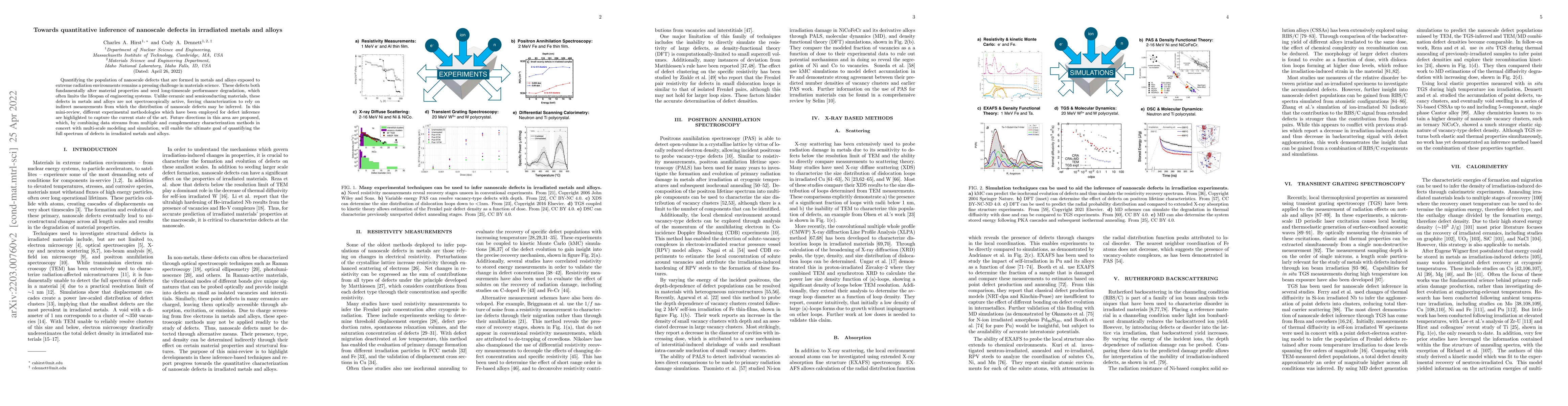 Thumbnail for Towards quantitative inference of nanoscale defects in irradiated metals
  and alloys