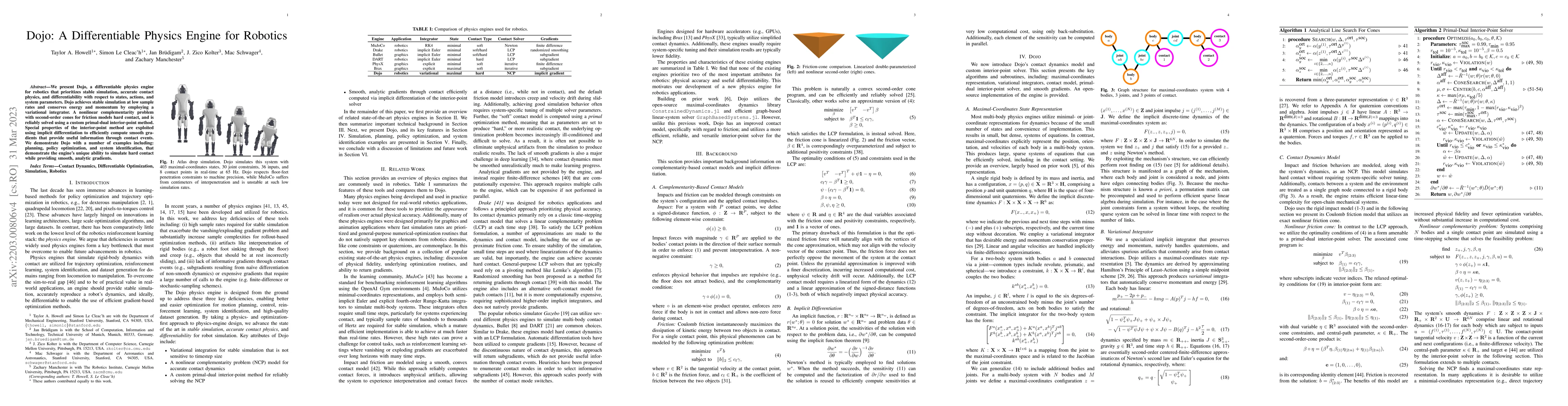 Thumbnail for Dojo: A Differentiable Physics Engine for Robotics