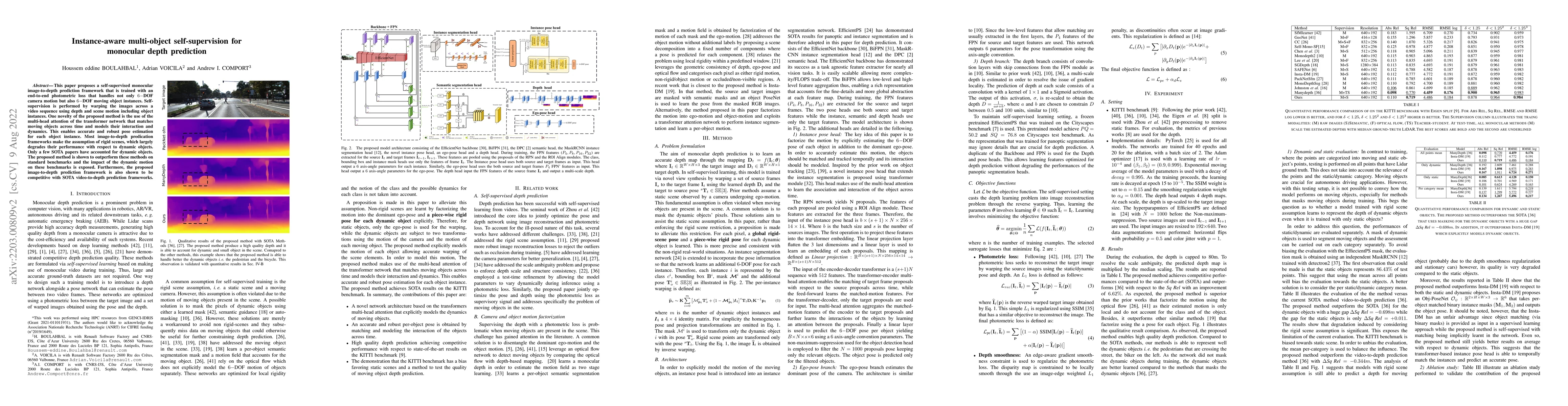 Thumbnail for Instance-aware multi-object self-supervision for monocular depth
  prediction