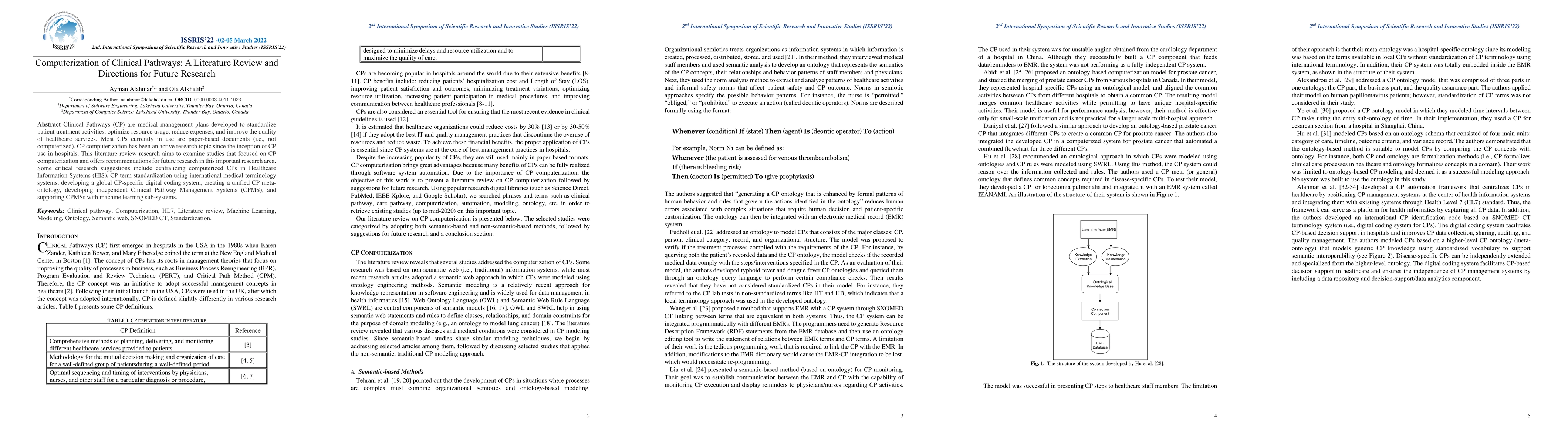 Thumbnail for Computerization of Clinical Pathways: A Literature Review and Directions
  for Future Research