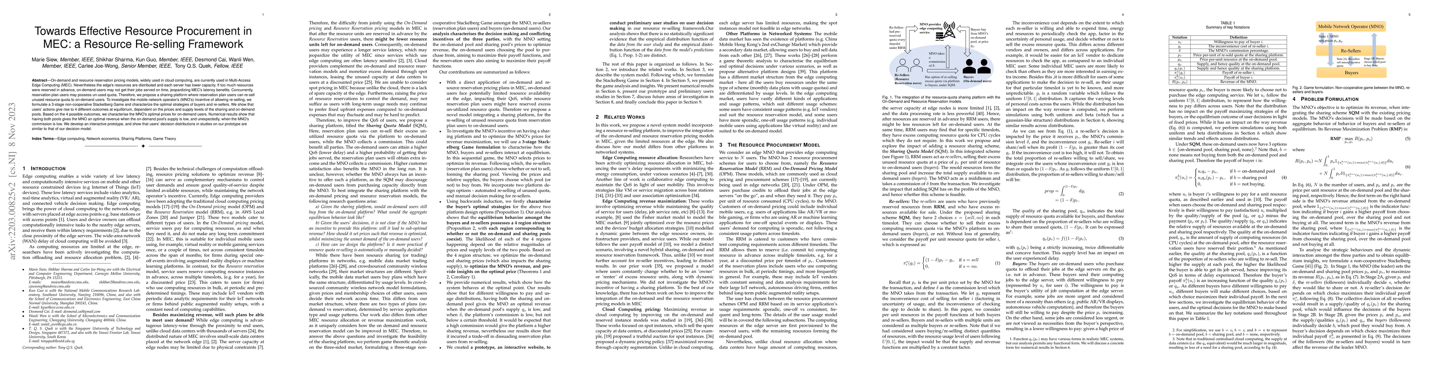 Thumbnail for Towards Effective Resource Procurement in MEC: a Resource Re-selling
  Framework