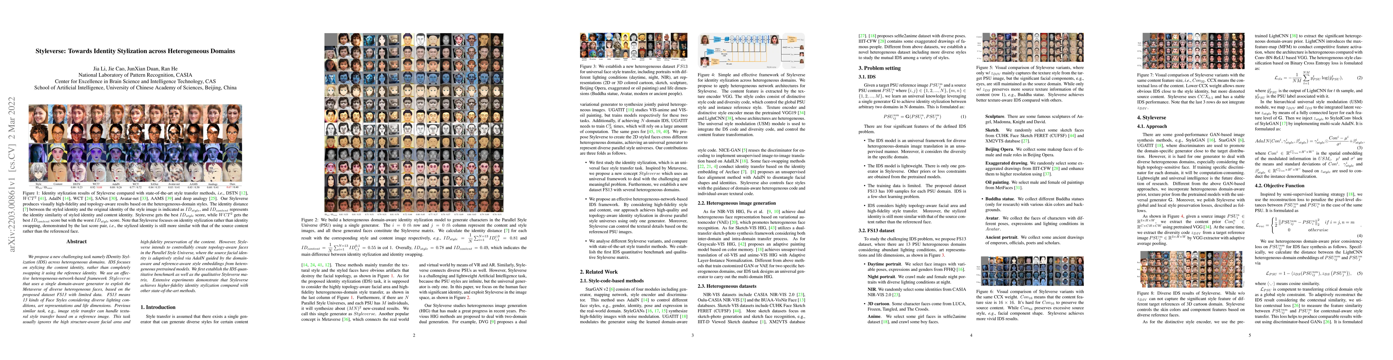 Thumbnail for Styleverse: Towards Identity Stylization across Heterogeneous Domains