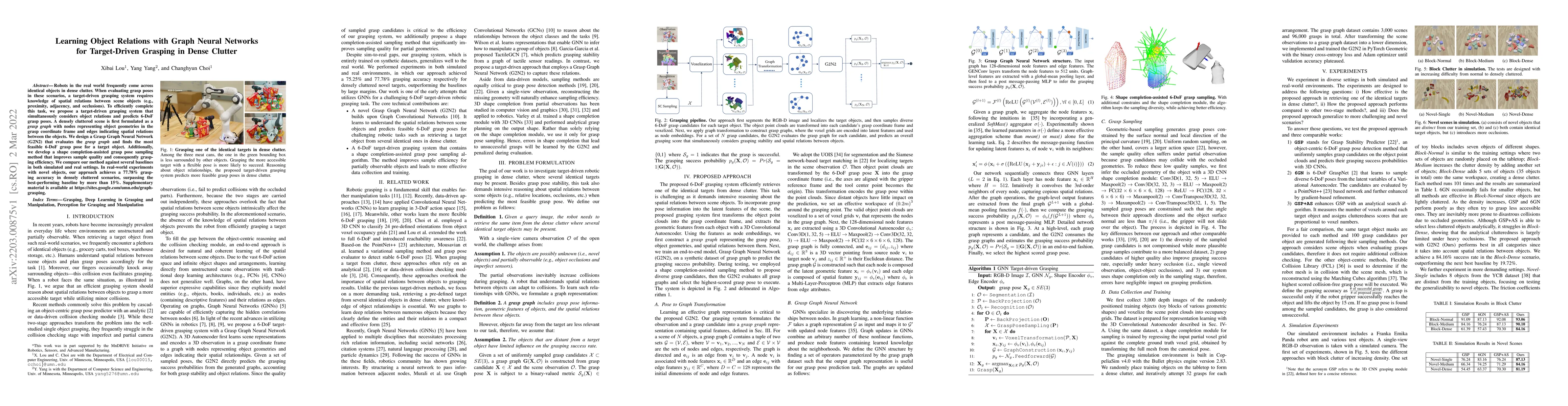 Thumbnail for Learning Object Relations with Graph Neural Networks for Target-Driven
  Grasping in Dense Clutter