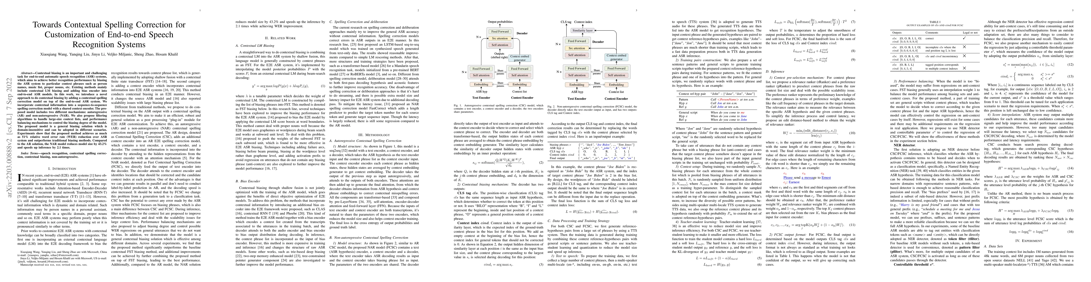 Thumbnail for Towards Contextual Spelling Correction for Customization of End-to-end
  Speech Recognition Systems