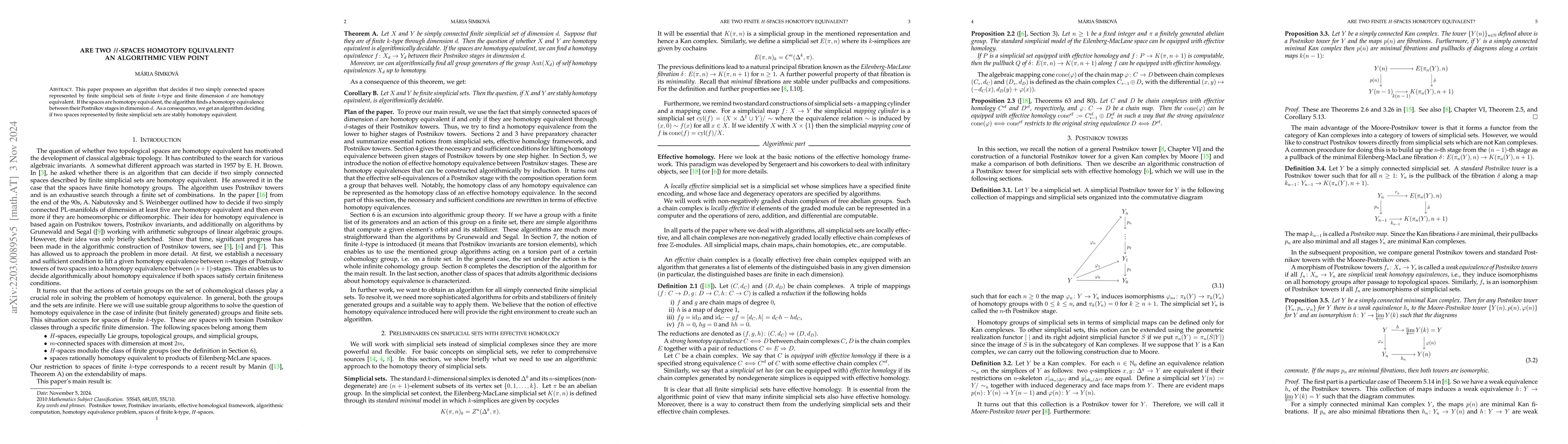 Thumbnail for Are two finite $H$-spaces homotopy equivalent?