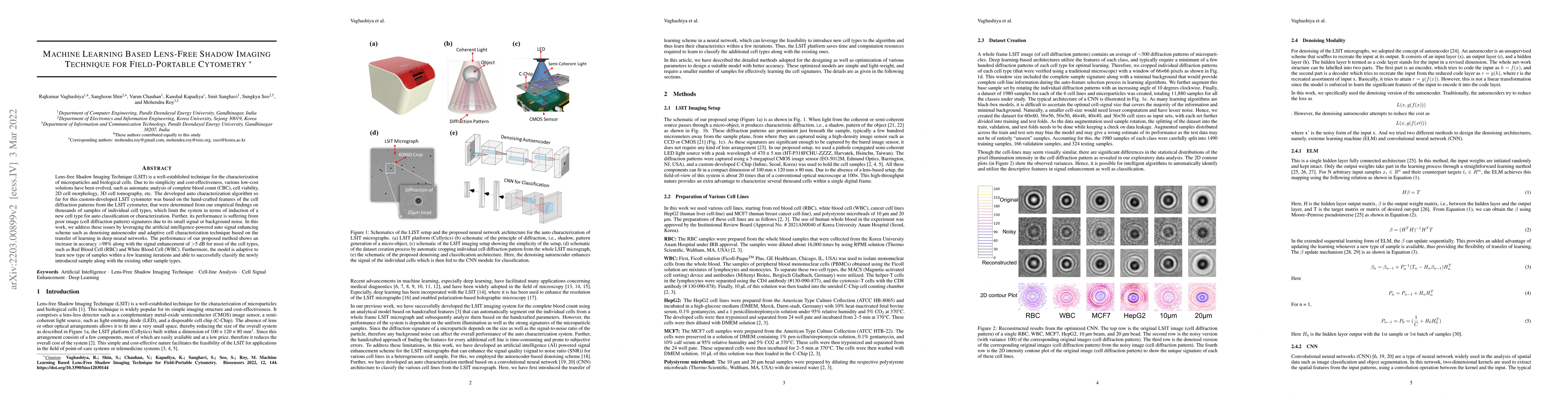 Thumbnail for Machine learning based lens-free imaging technique for field-portable
  cytometry
