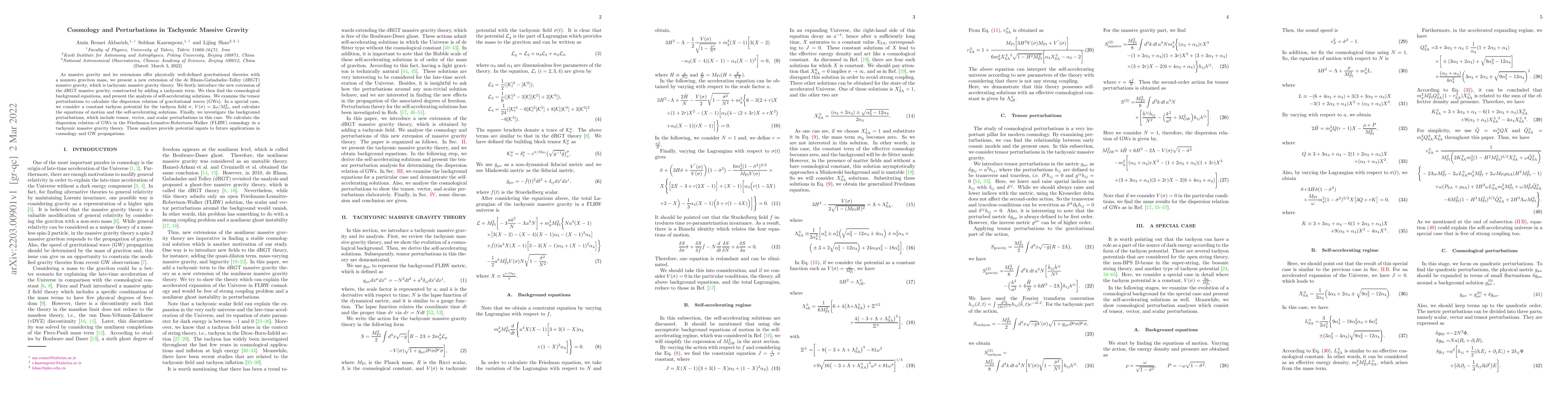 Thumbnail for Cosmology and perturbations in tachyonic massive gravity