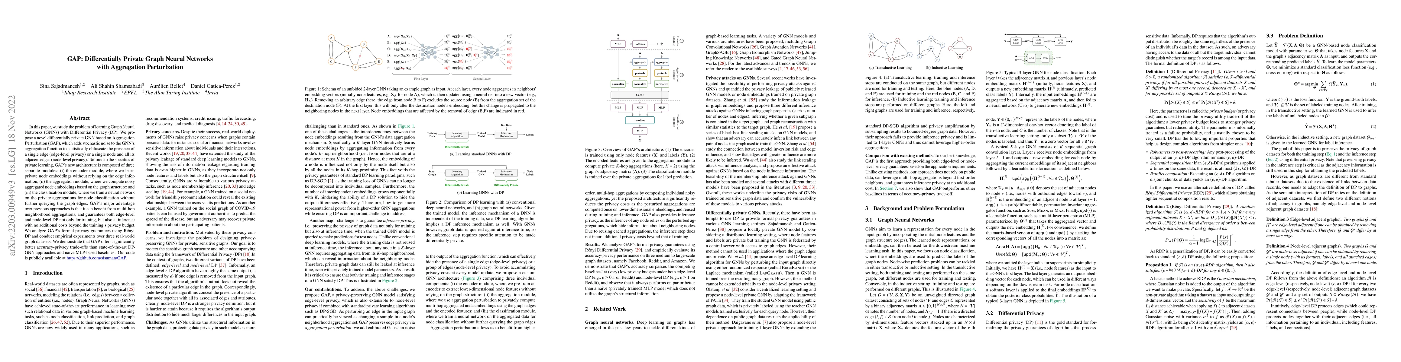 Thumbnail for GAP: Differentially Private Graph Neural Networks with Aggregation
  Perturbation