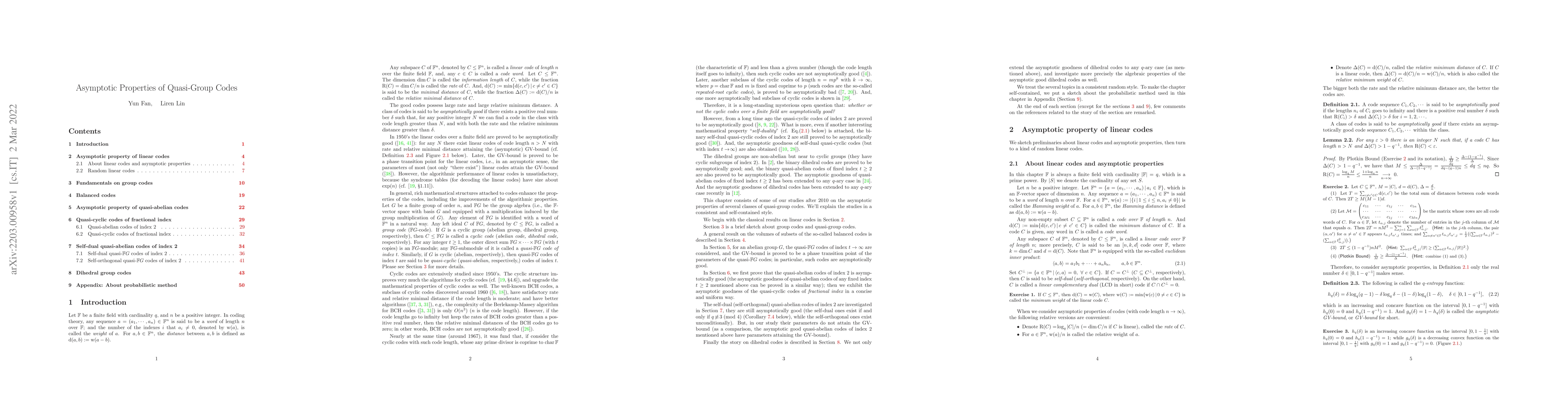 Thumbnail for Asymptotic Properties of Quasi-Group Codes