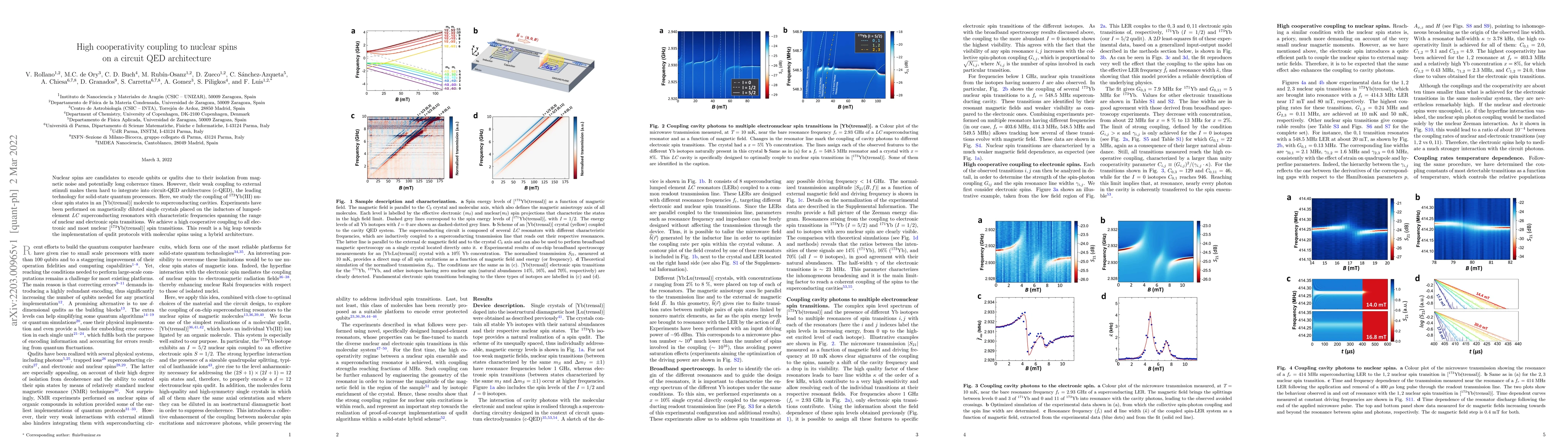 Thumbnail for High cooperativity coupling to nuclear spins on a circuit QED
  architecture