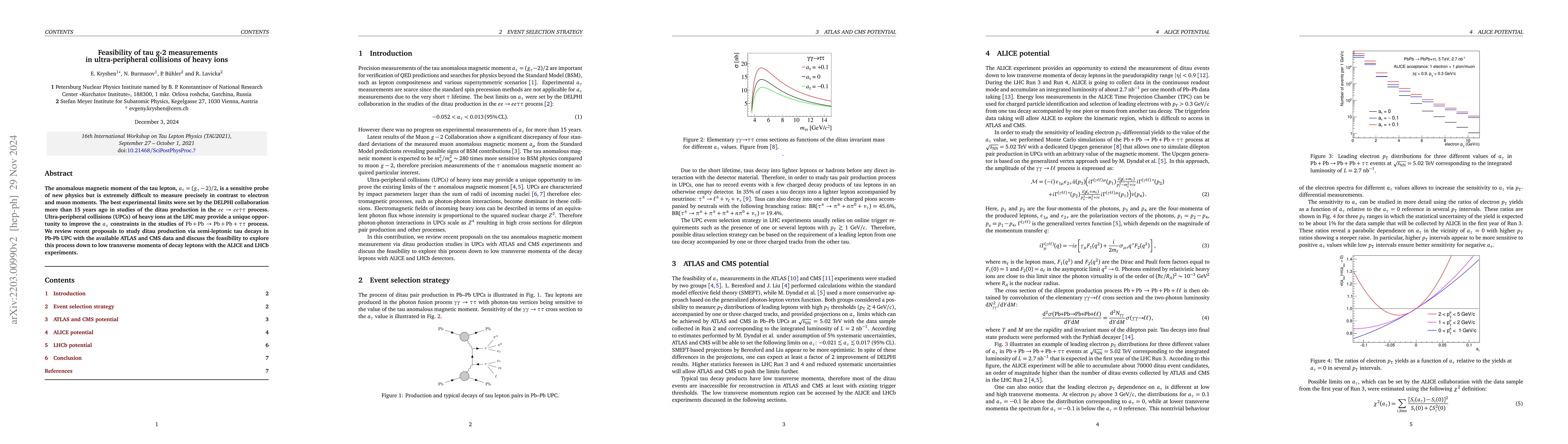 Thumbnail for Feasibility of tau g-2 measurements in ultra-peripheral collisions of
  heavy ions