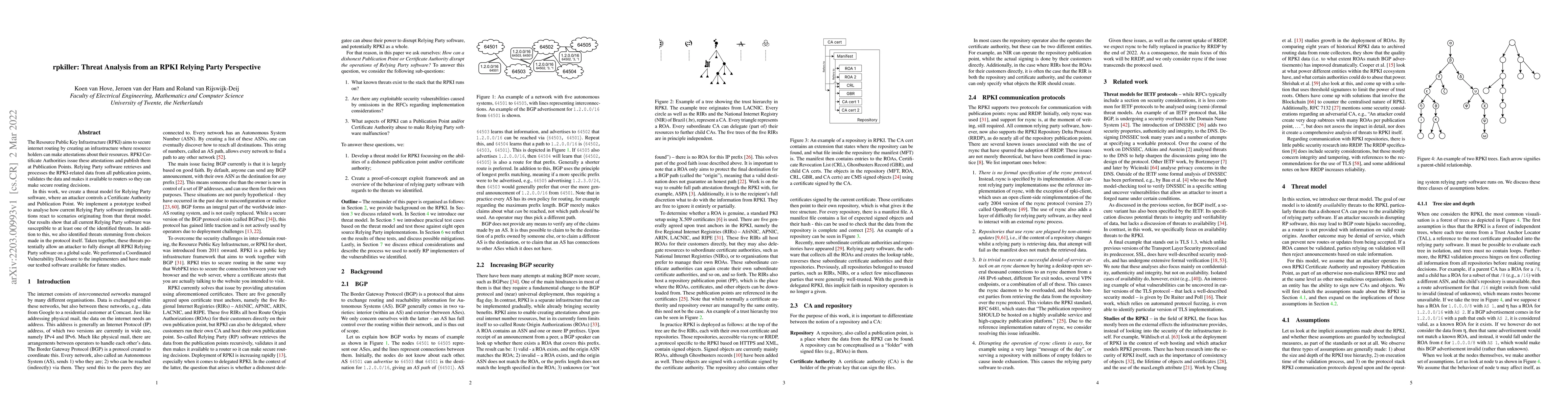 Thumbnail for Rpkiller: Threat Analysis from an RPKI Relying Party Perspective