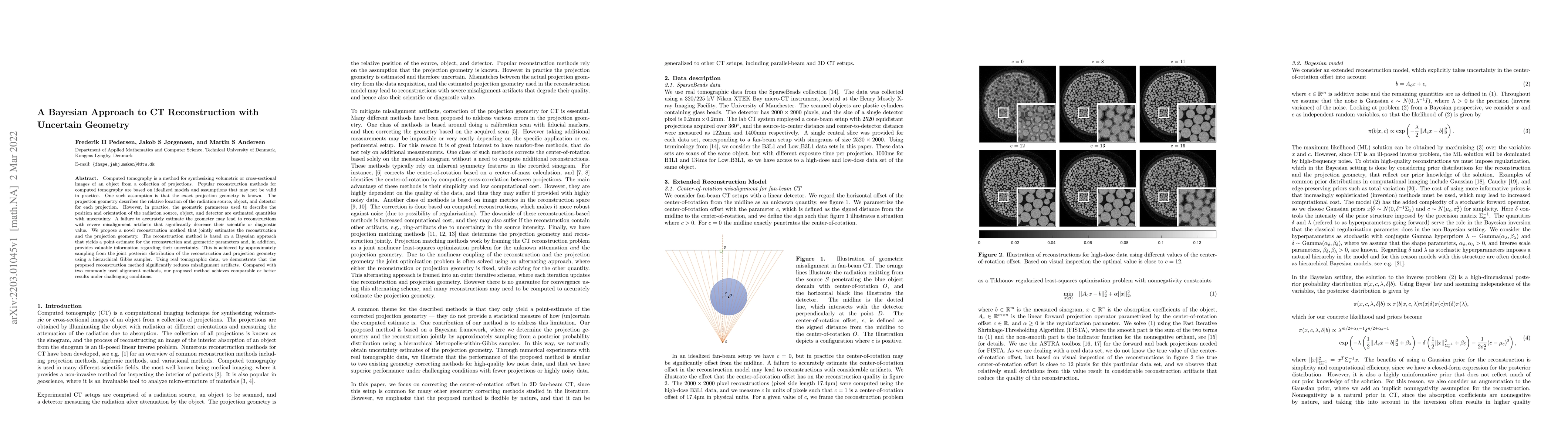 Thumbnail for A Bayesian Approach to CT Reconstruction with Uncertain Geometry