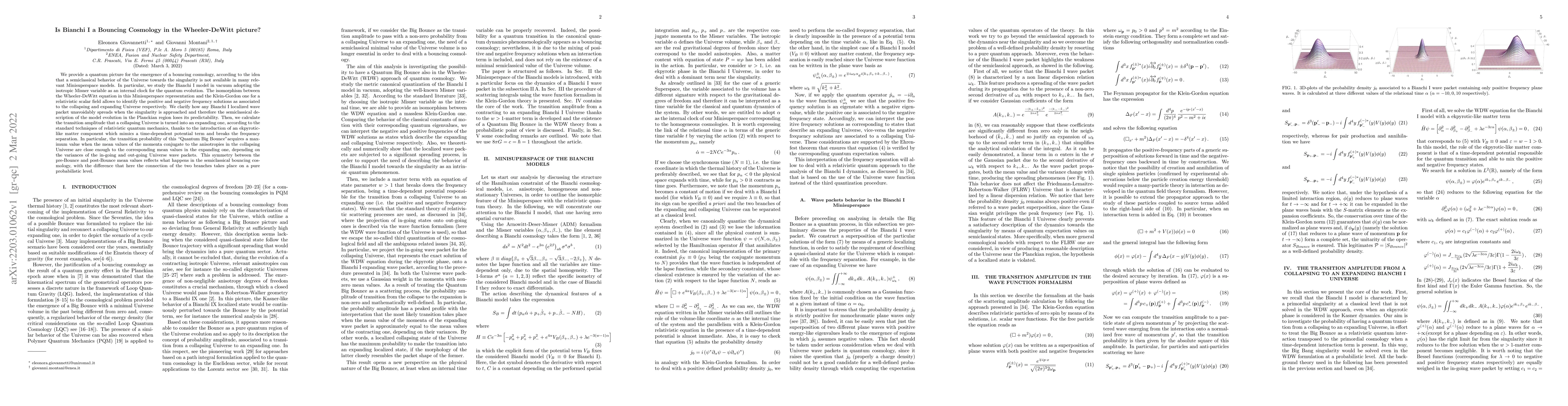 Thumbnail for Is Bianchi I a Bouncing Cosmology in the Wheeler-DeWitt picture?