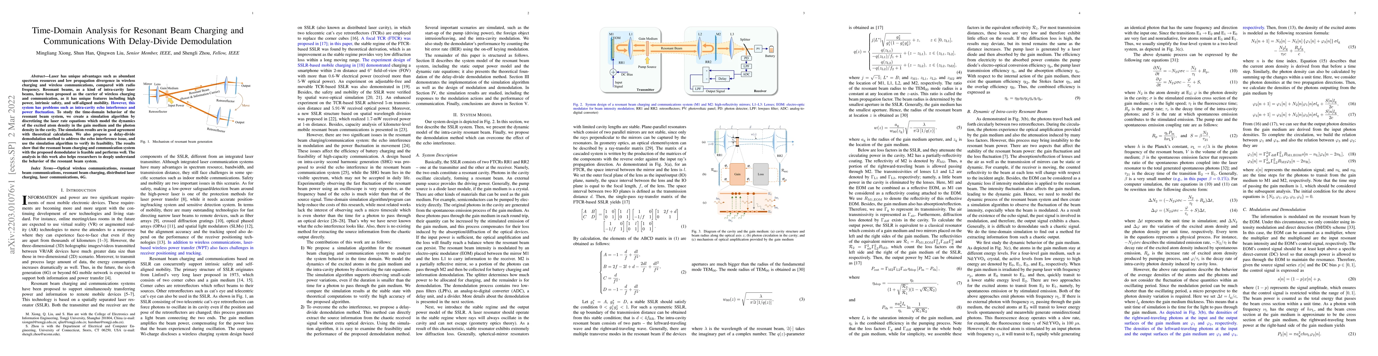 Thumbnail for Time-Domain Analysis for Resonant Beam Charging and Communications With
  Delay-Divide Demodulation