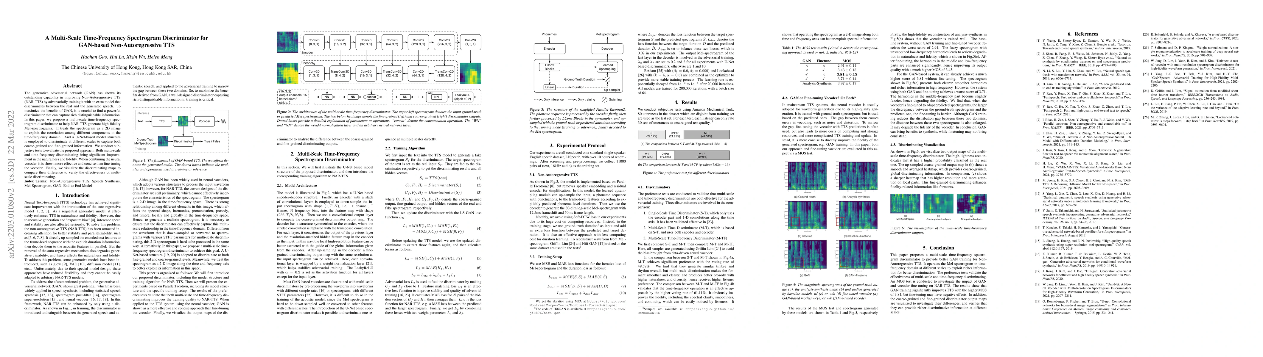 Thumbnail for A Multi-Scale Time-Frequency Spectrogram Discriminator for GAN-based
  Non-Autoregressive TTS