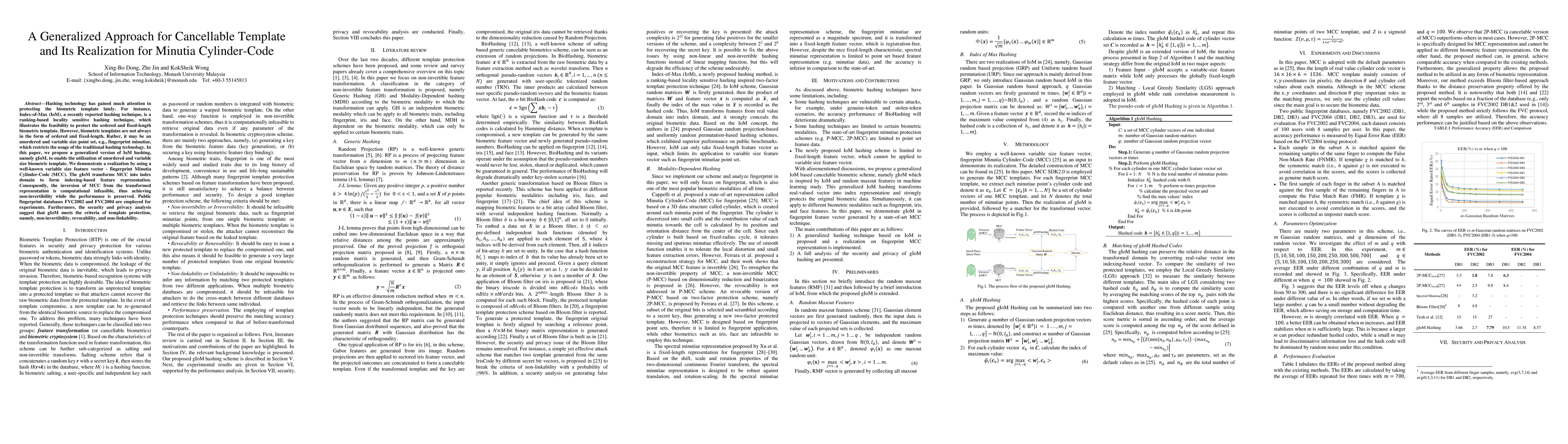Thumbnail for A Generalized Approach for Cancellable Template and Its Realization for
  Minutia Cylinder-Code