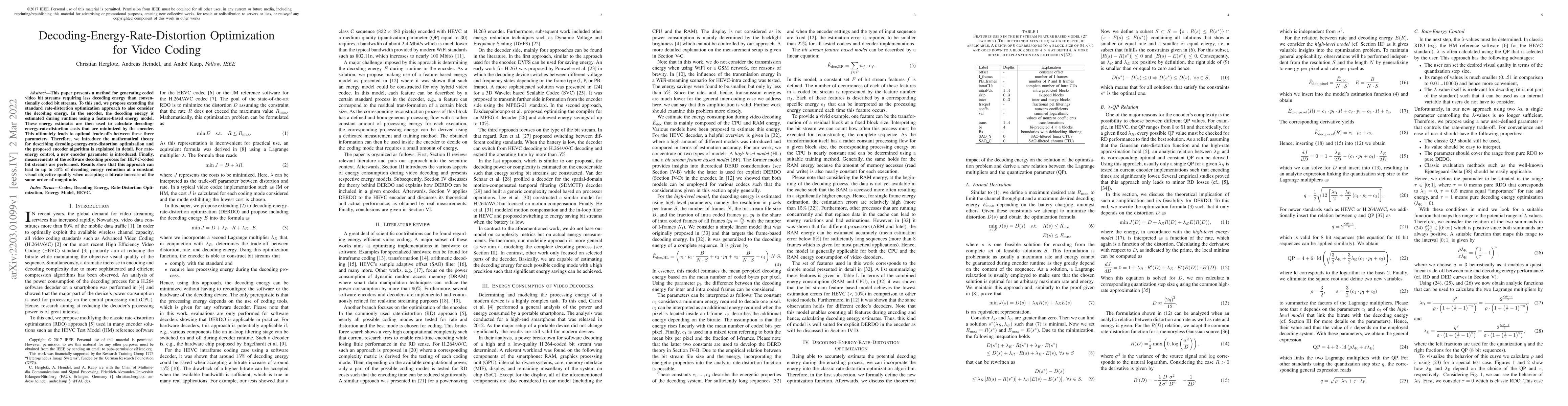 Thumbnail for Decoding-Energy-Rate-Distortion Optimization for Video Coding