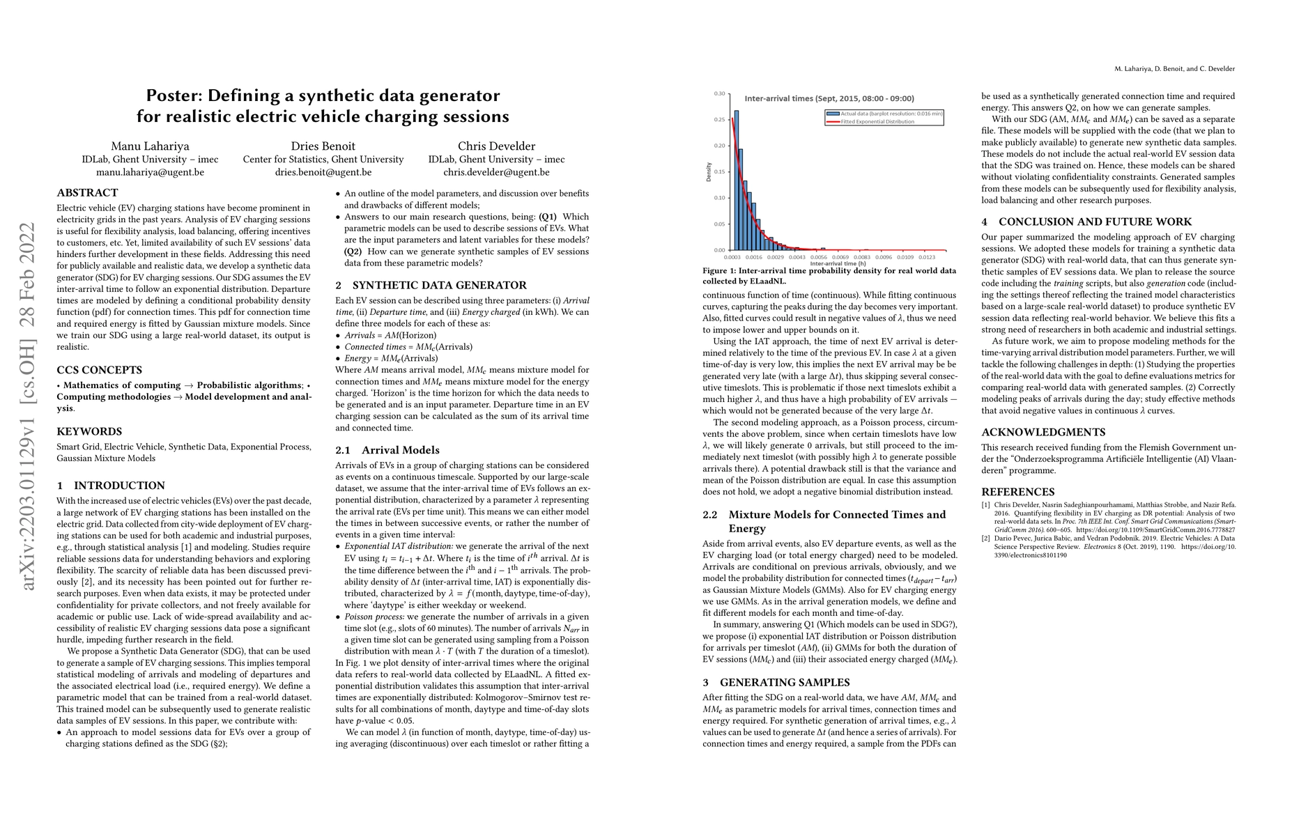 Thumbnail for Defining a synthetic data generator for realistic electric vehicle
  charging sessions