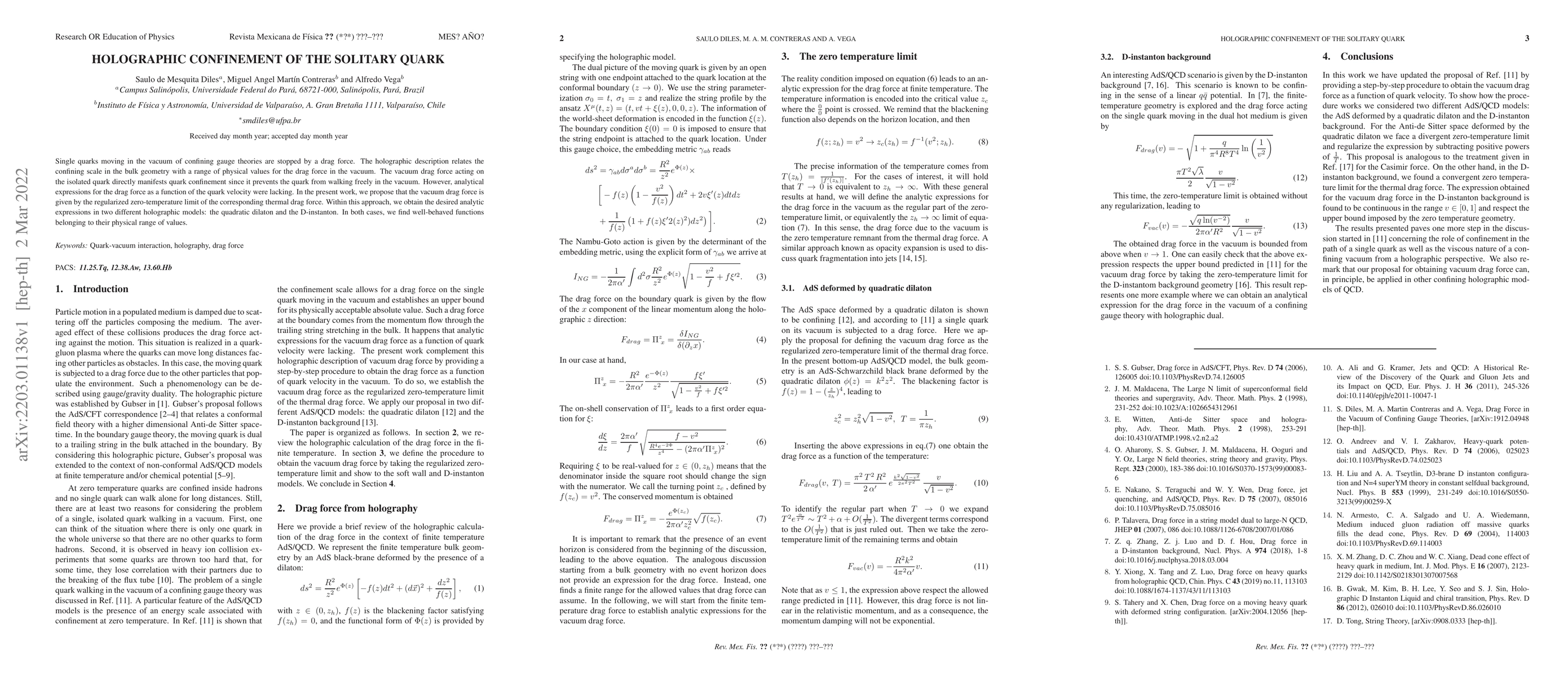 Thumbnail for Holographic Confinement of the Solitary Quark