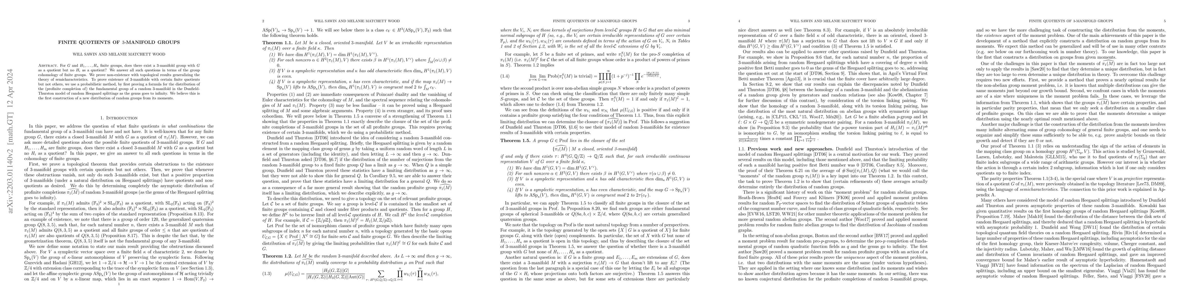 Thumbnail for Finite quotients of 3-manifold groups