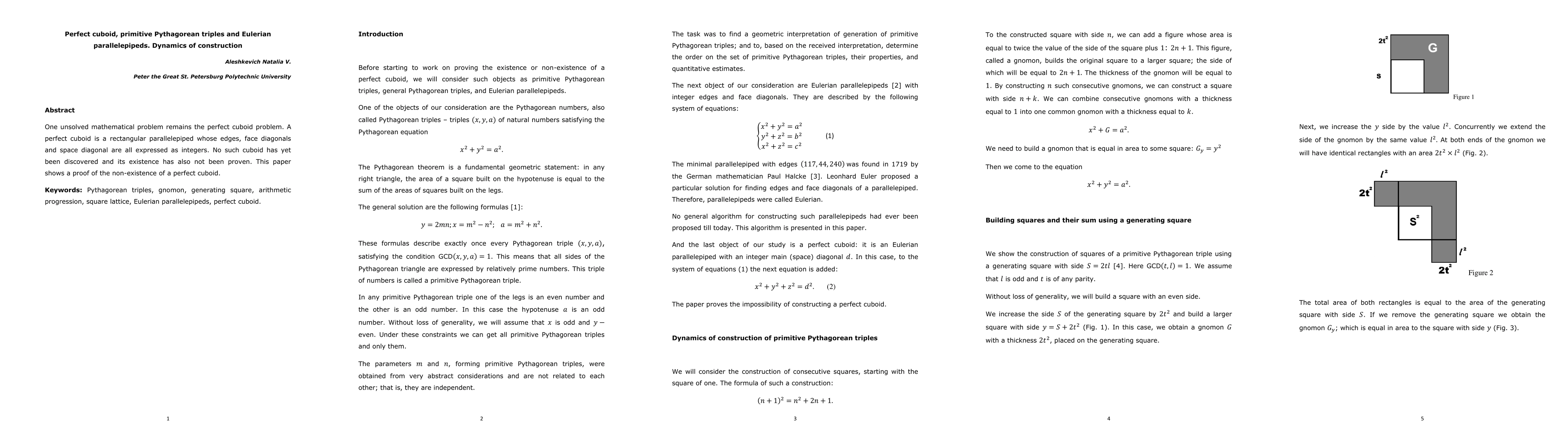 Thumbnail for Perfect cuboid, primitive Pythagorean triples and Eulerian
  parallelepipeds. Dynamics of construction