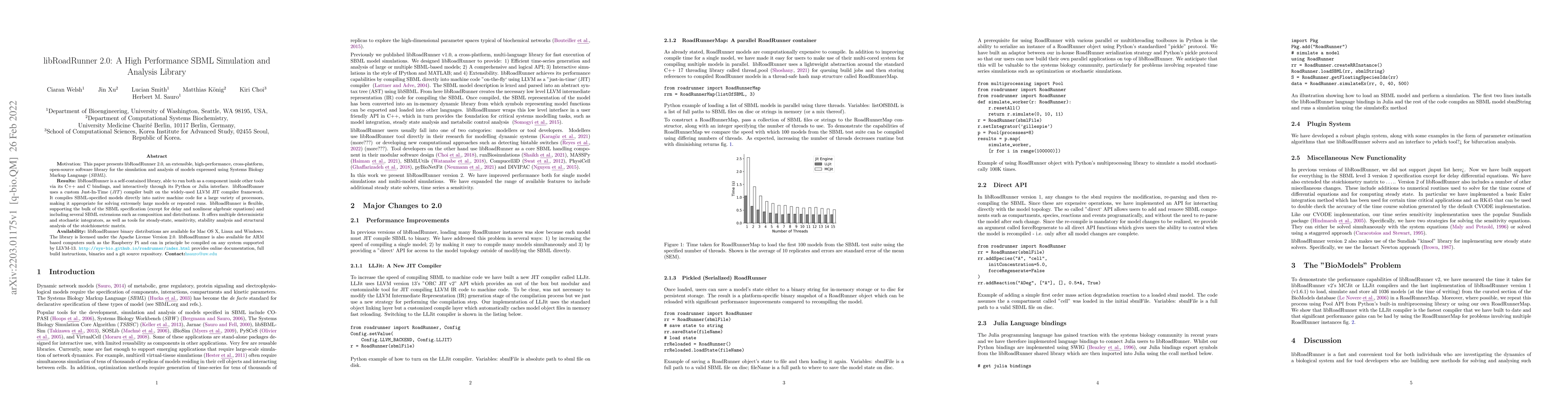 Thumbnail for libRoadRunner 2.0: A High-Performance SBML Simulation and Analysis
  Library