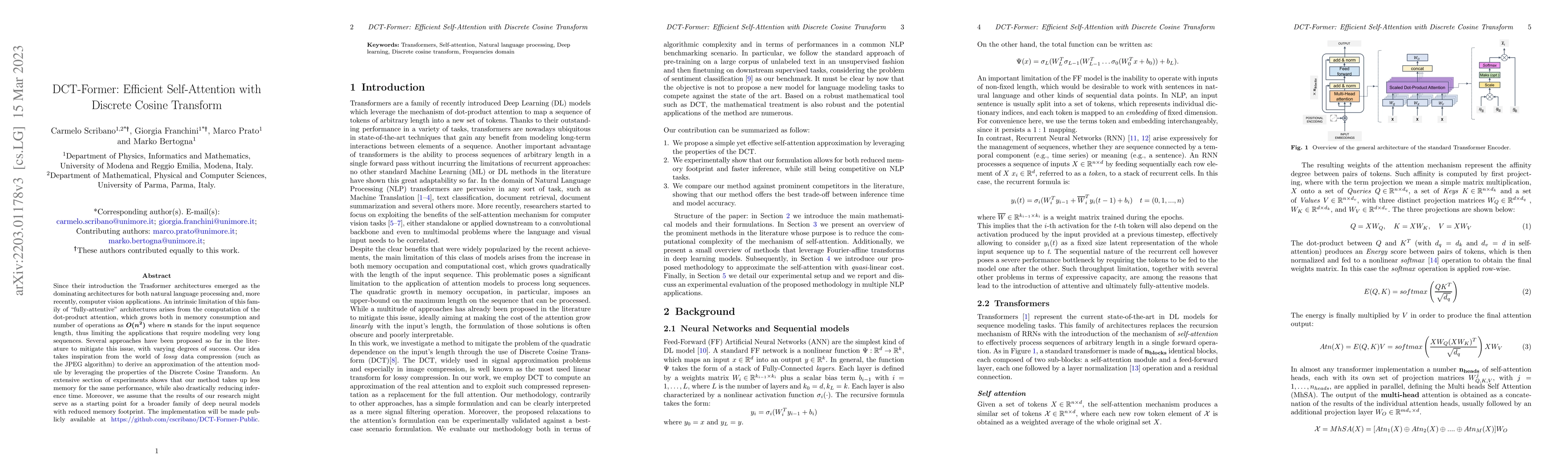 Thumbnail for DCT-Former: Efficient Self-Attention with Discrete Cosine Transform