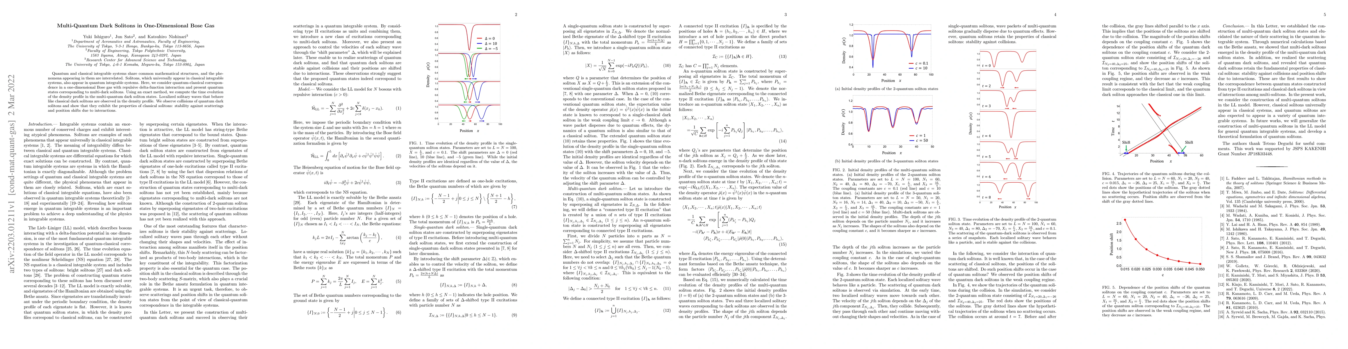 Thumbnail for Multi-Quantum Dark Solitons in One-Dimensional Bose Gas