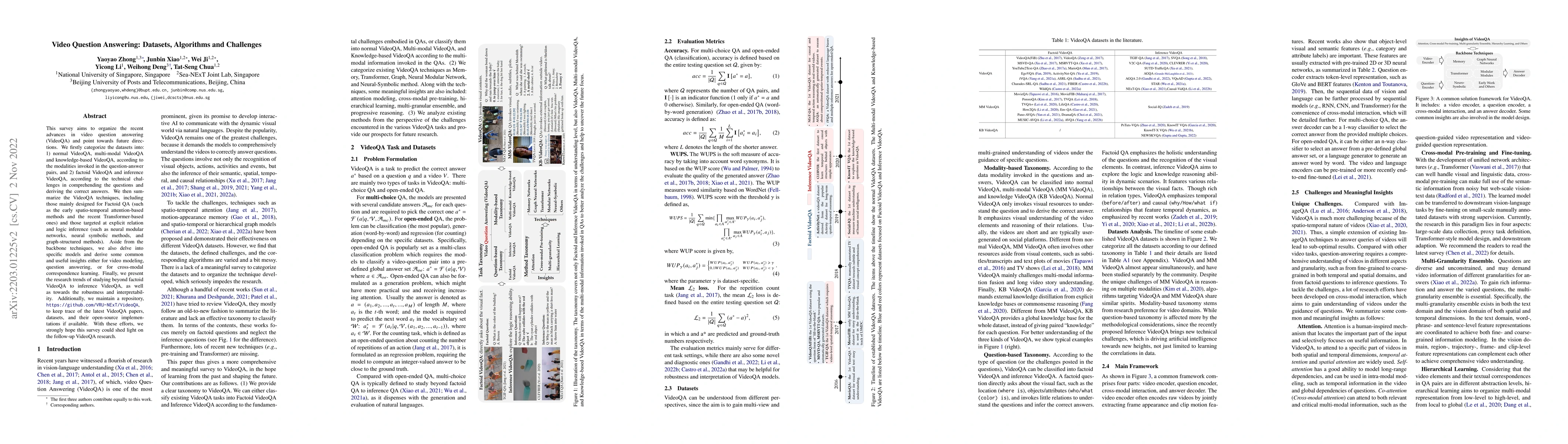 Thumbnail for Video Question Answering: Datasets, Algorithms and Challenges