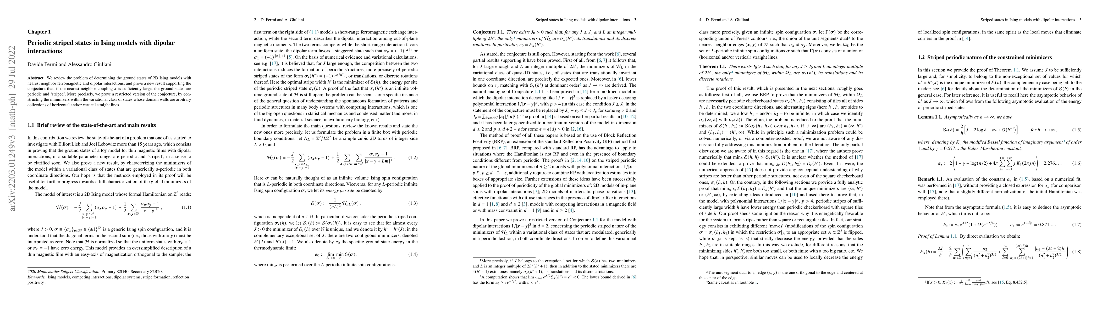 Thumbnail for Periodic striped states in Ising models with dipolar interactions