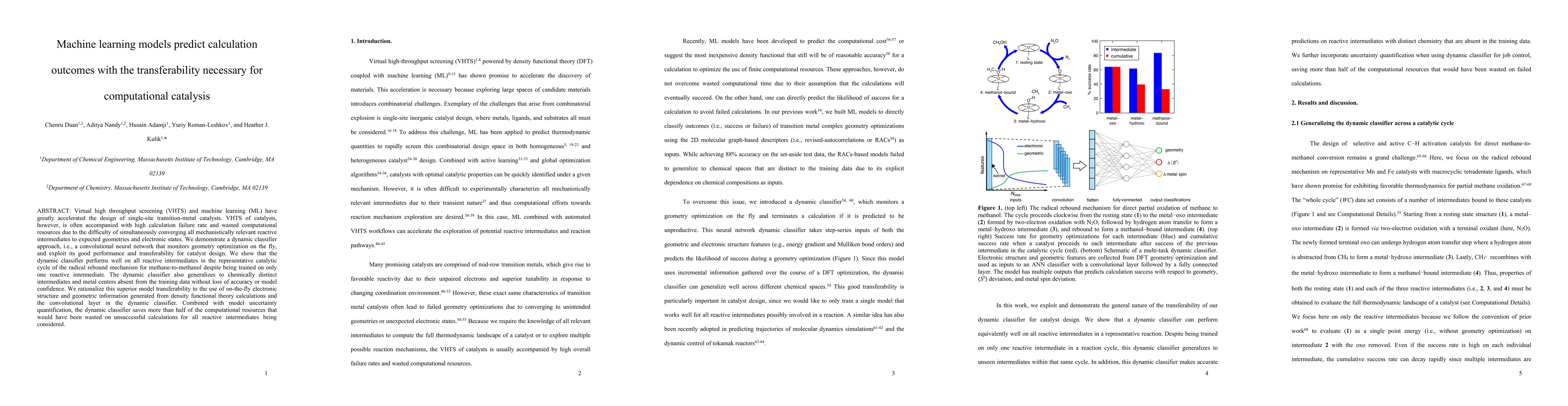 Thumbnail for Machine learning models predict calculation outcomes with the
  transferability necessary for computational catalysis
