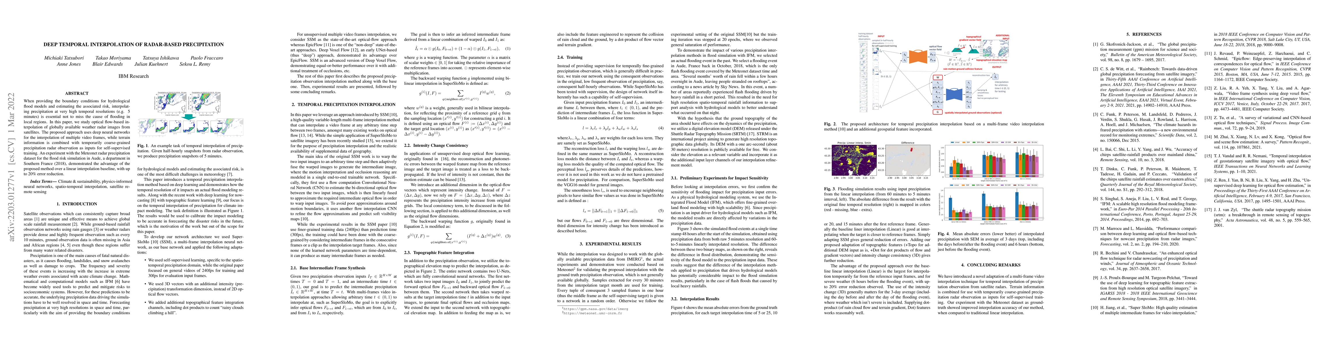 Thumbnail for Deep Temporal Interpolation of Radar-based Precipitation