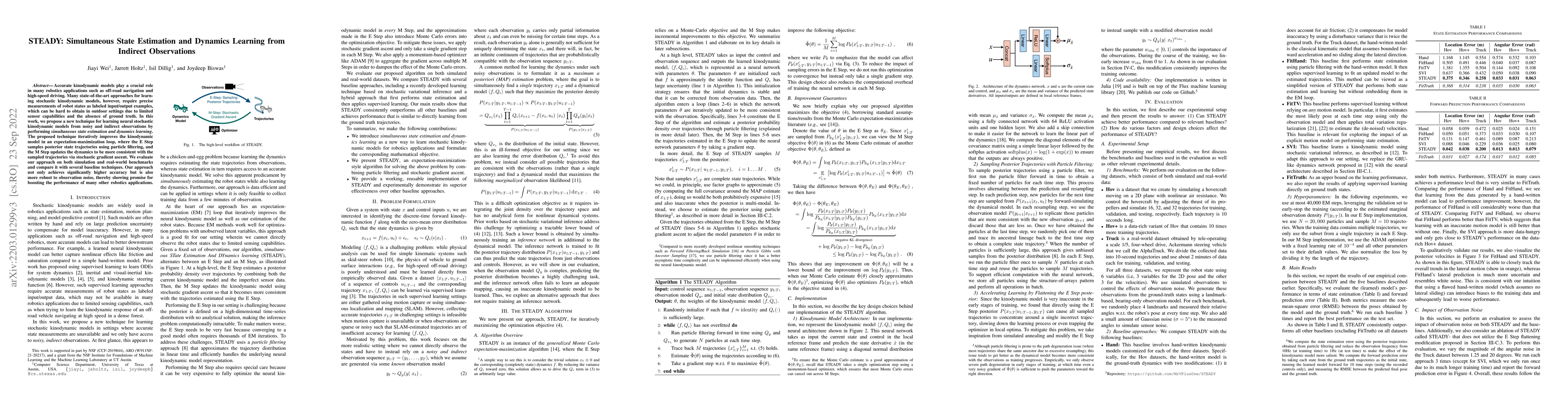 Thumbnail for STEADY: Simultaneous State Estimation and Dynamics Learning from
  Indirect Observations