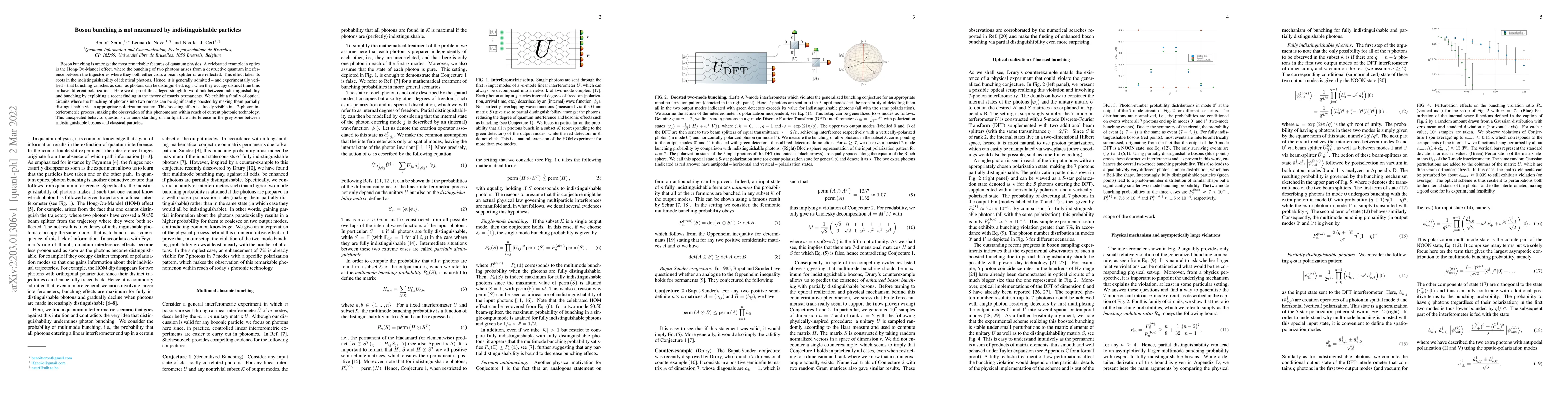 Thumbnail for Boson bunching is not maximized by indistinguishable particles