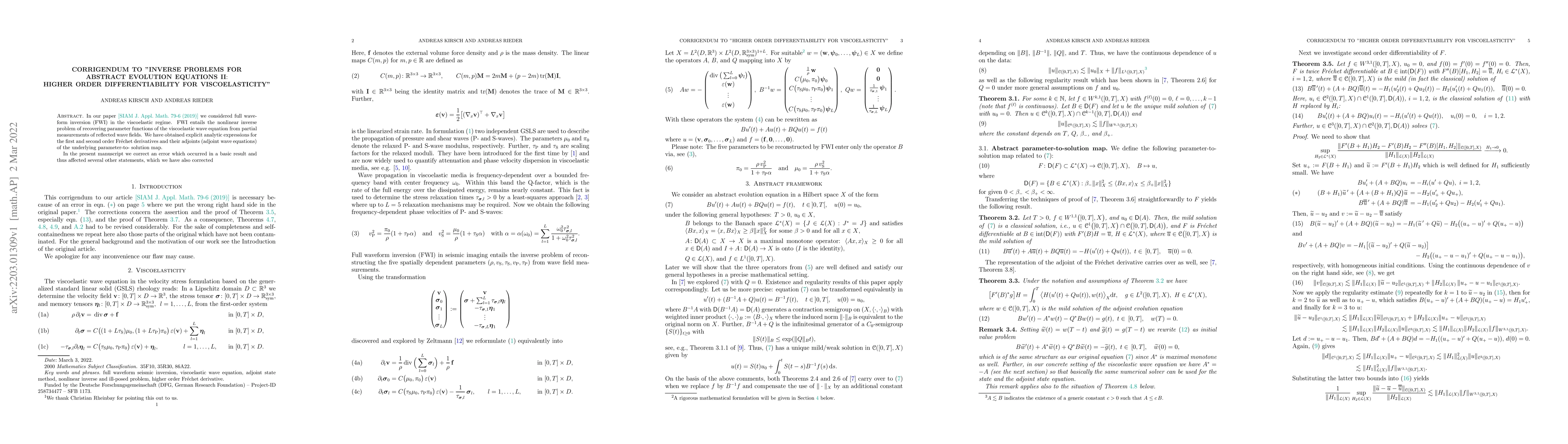 Thumbnail for Corrigendum to "Inverse Problems for abstract evolution equations II:
  higher order differentiability for viscoelasticity