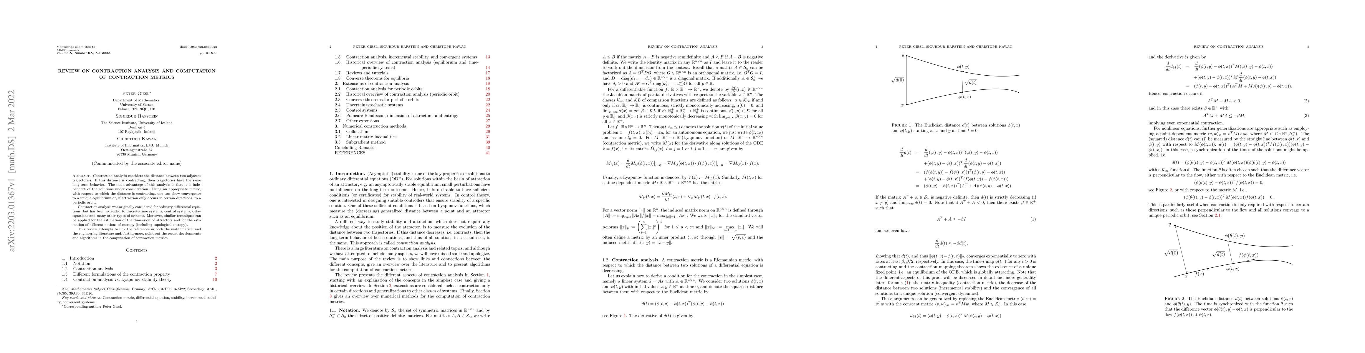 Thumbnail for Review on contraction analysis and computation of contraction metrics
