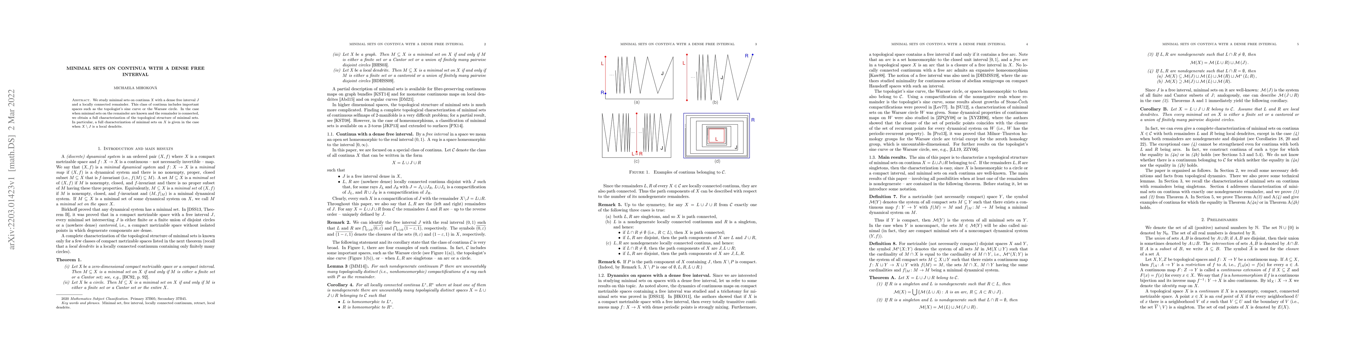 Thumbnail for Minimal sets on continua with a dense free interval