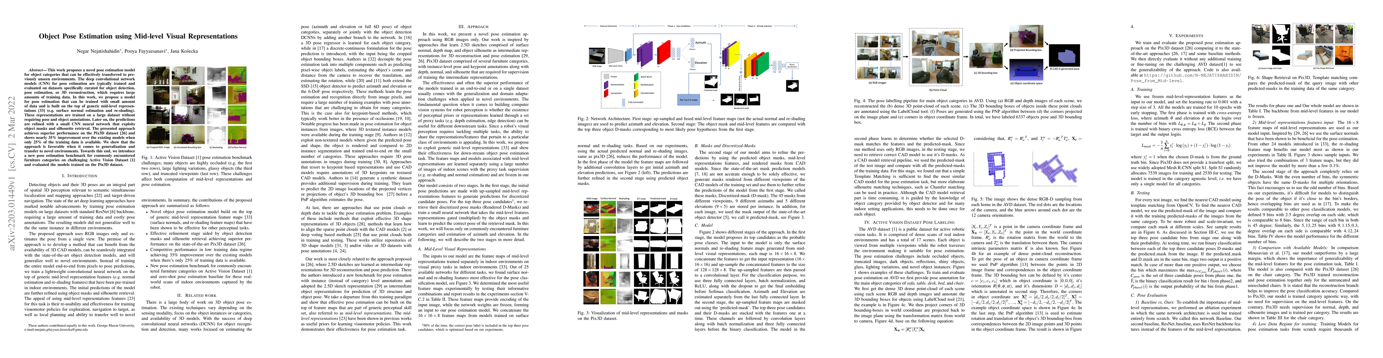 Thumbnail for Object Pose Estimation using Mid-level Visual Representations