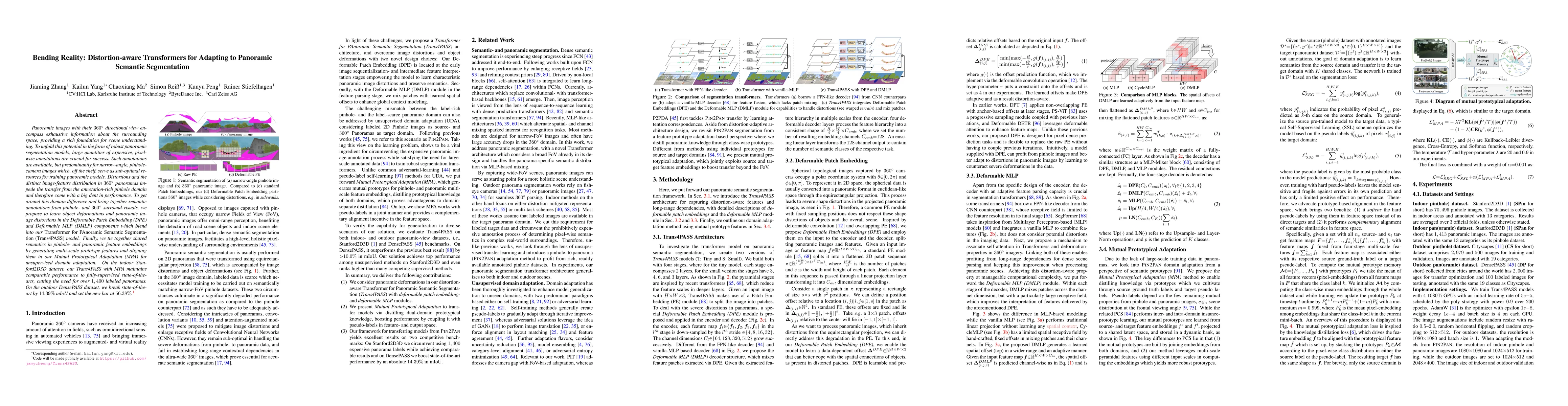 Thumbnail for Bending Reality: Distortion-aware Transformers for Adapting to Panoramic
  Semantic Segmentation