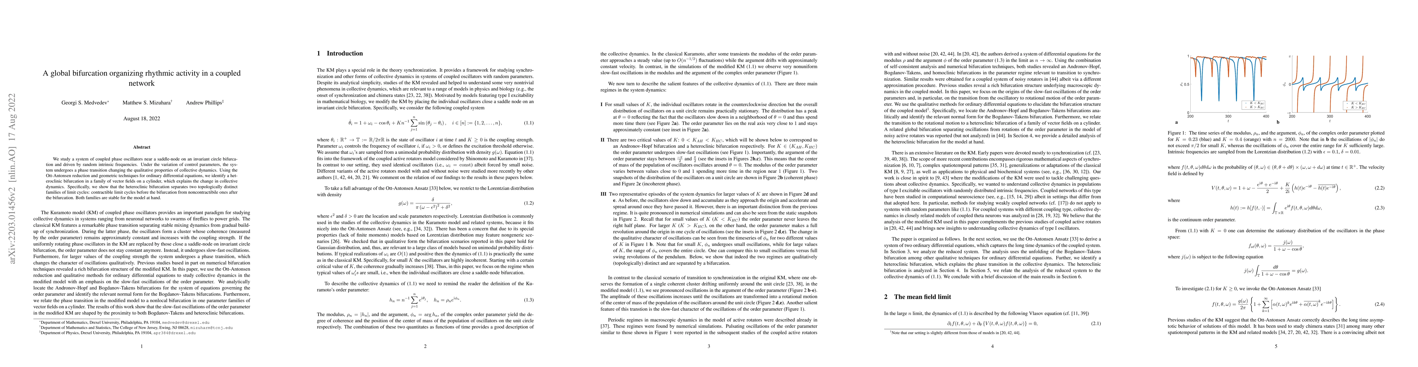 Thumbnail for A global bifurcation organizing rhythmic activity in a coupled network