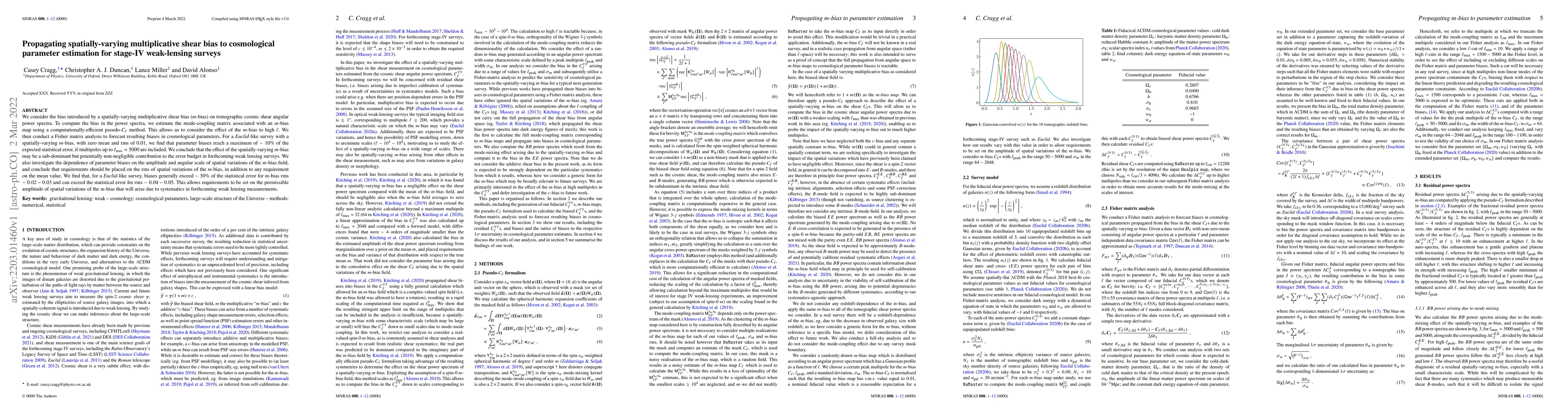 Thumbnail for Propagating spatially-varying multiplicative shear bias to cosmological
  parameter estimation for stage-IV weak-lensing surveys