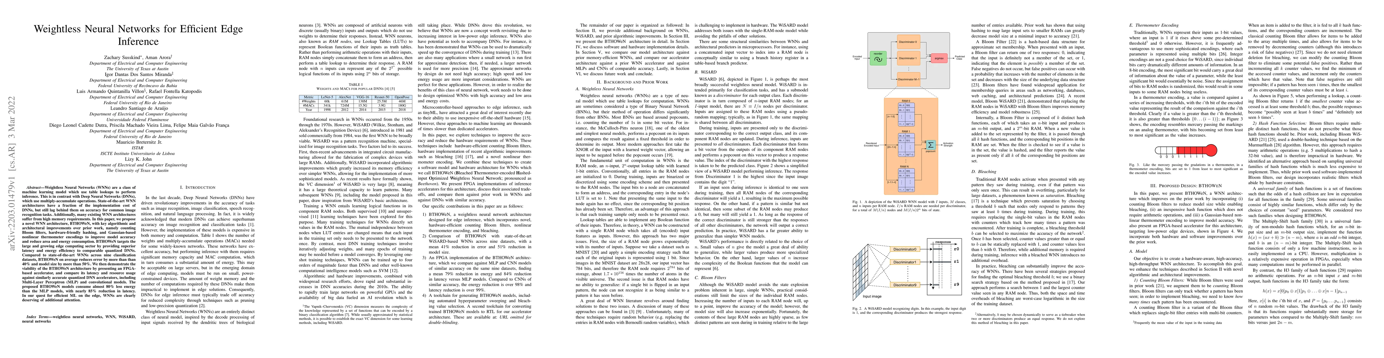 Thumbnail for Weightless Neural Networks for Efficient Edge Inference