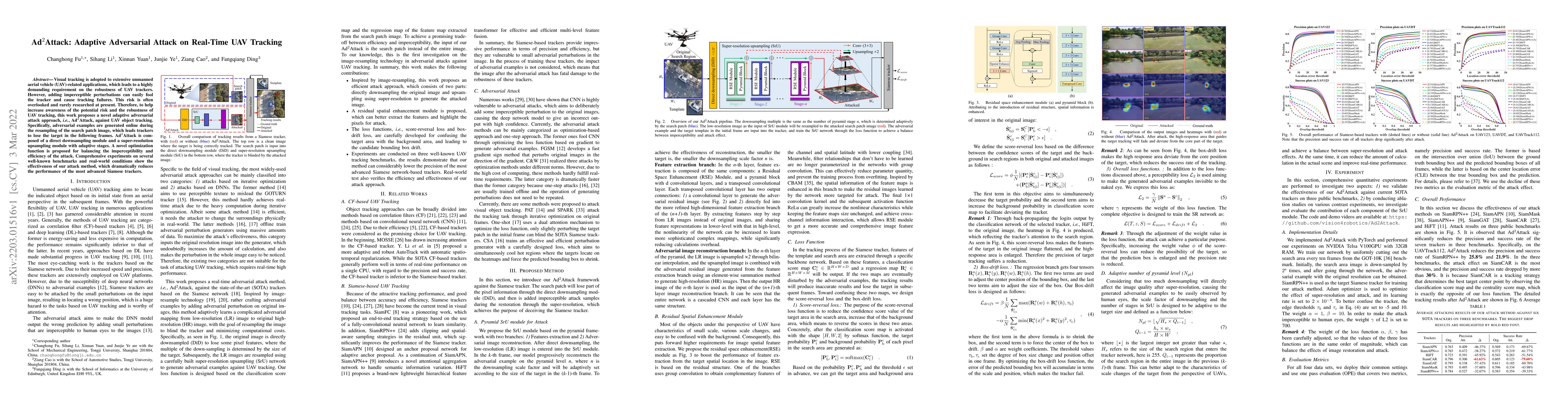 Thumbnail for Ad2Attack: Adaptive Adversarial Attack on Real-Time UAV Tracking
