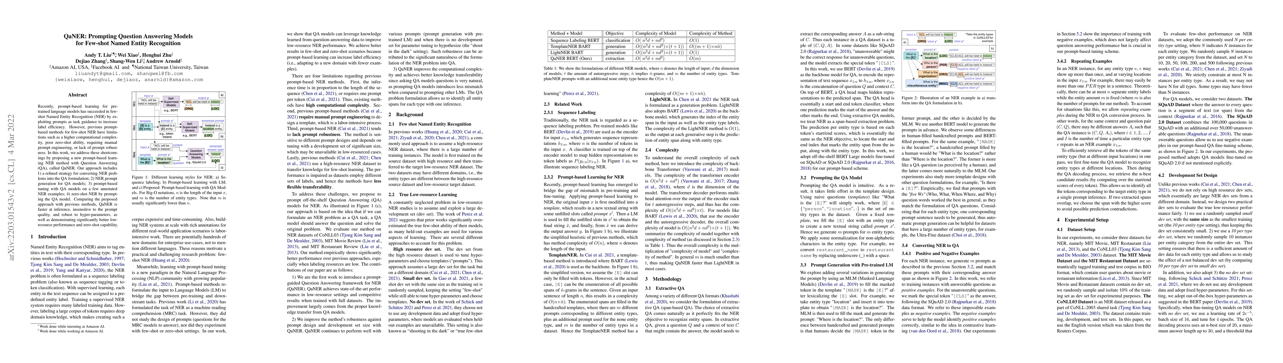 Thumbnail for QaNER: Prompting Question Answering Models for Few-shot Named Entity
  Recognition