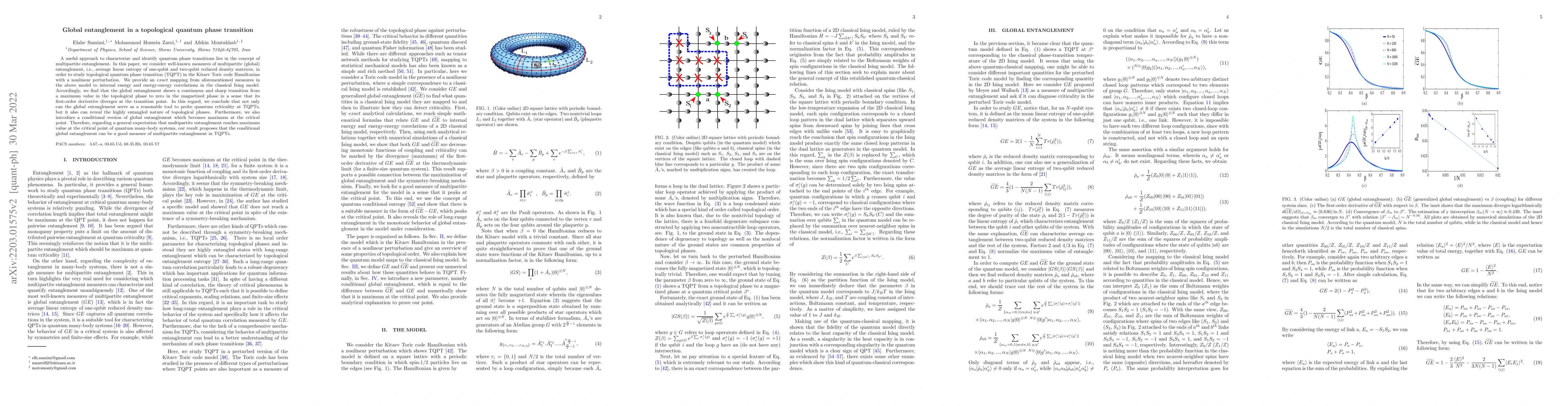 Thumbnail for Global entanglement in a topological quantum phase transition