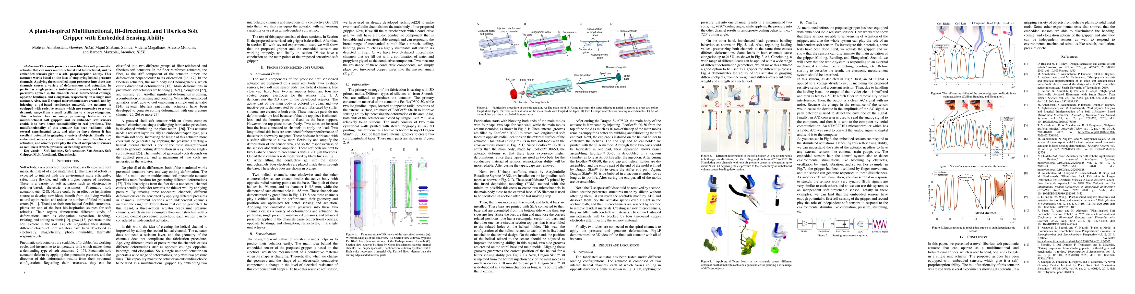 Thumbnail for A Plant-Inspired Multifunctional, Two Way, and Fiberless Soft Gripper
  with Sensorized Kinaesthesia