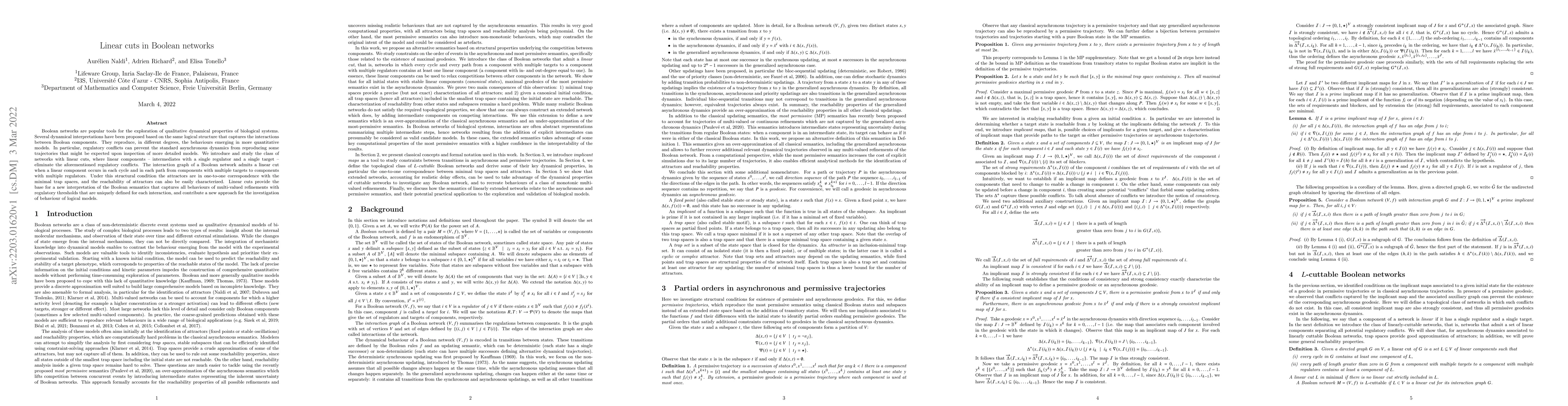 Thumbnail for Linear cuts in Boolean networks