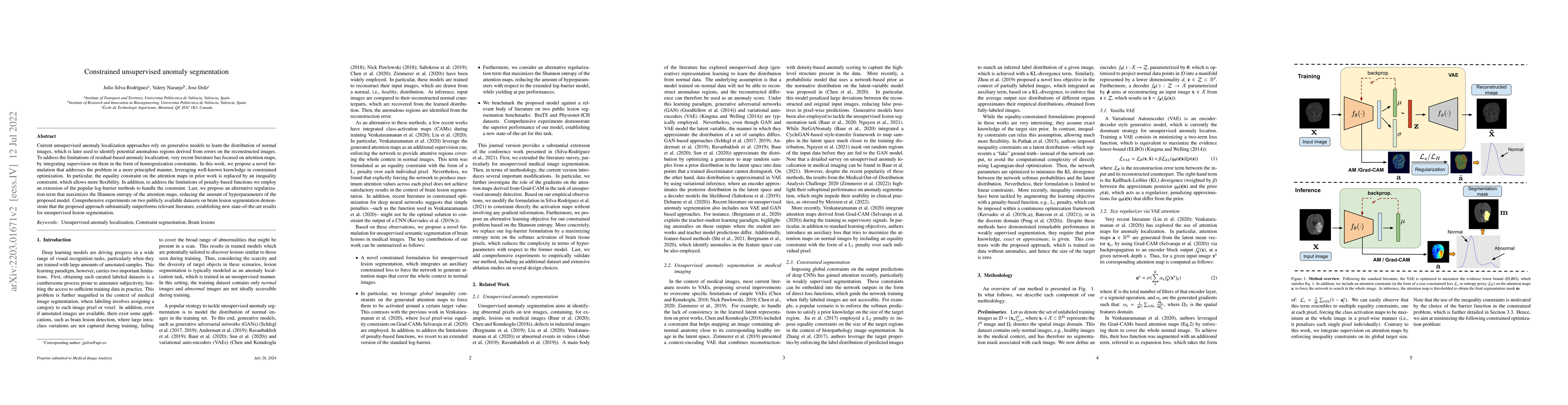 Thumbnail for Constrained unsupervised anomaly segmentation